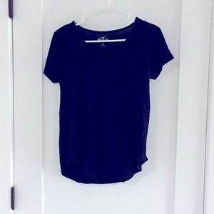 Deep navy V-neck top